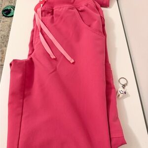 Figs scrubs pink cancer awareness